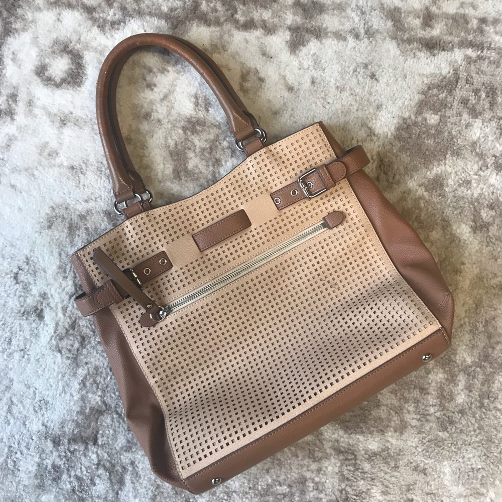 Naturalizer Leather Laser Cut Hand Bag